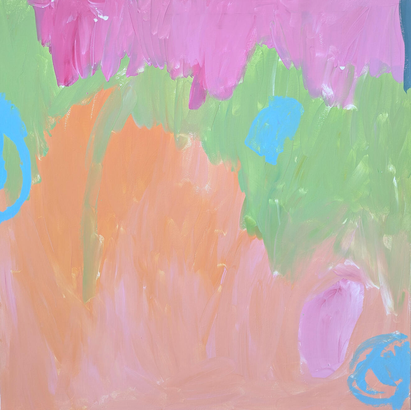 Ema ja isa jõuavad koju, 80x80, 2025